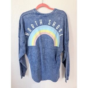 Spirit Jersey Hawaii North Shore Fleece Top S Blue Tie Dye Resort Dismey
